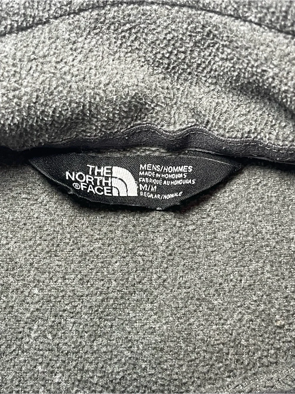 Men's The North Face Gray Quarter Zip Pullover Fleece Lightweight Size Medium
